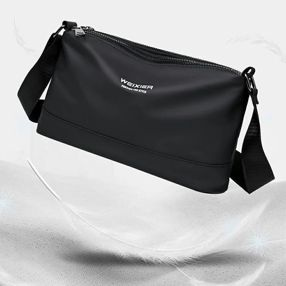 WEIXIER D801 Men Casual Single Shoulder Bag Waterproof Crossbody Messenger Bag - Retro Black - 4