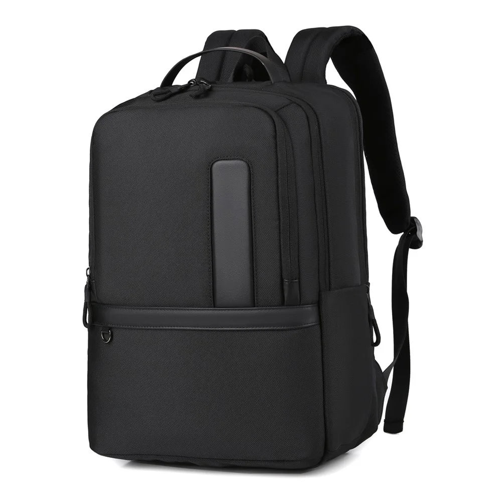 B727 Waterproof Oxford Fabric Laptop Backpack Large Capacity Business Travel Shoulder Bag for Men - Black - 1