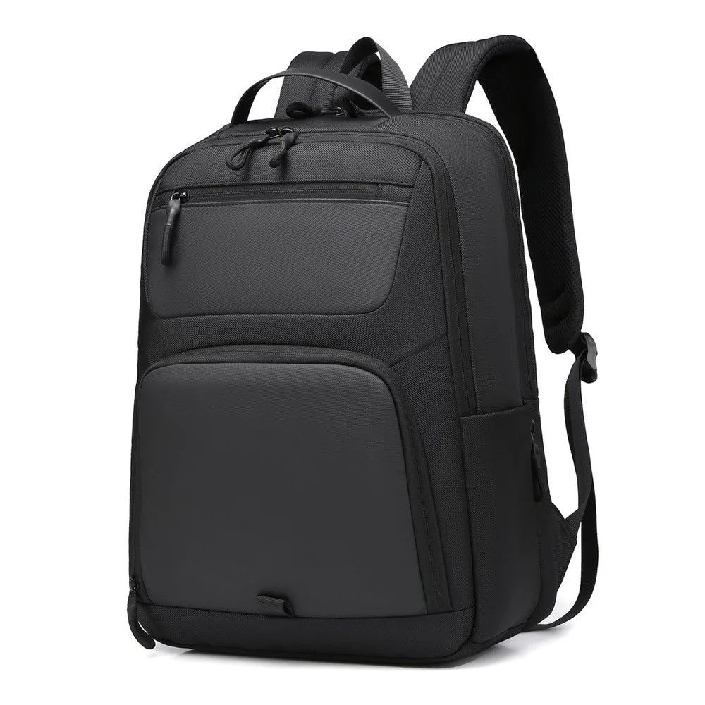 B725 Oxford Fabric Waterproof Travel Laptop Shoulder Bag for 16 Inch Notebook Backpack for Business Men - Black - 1