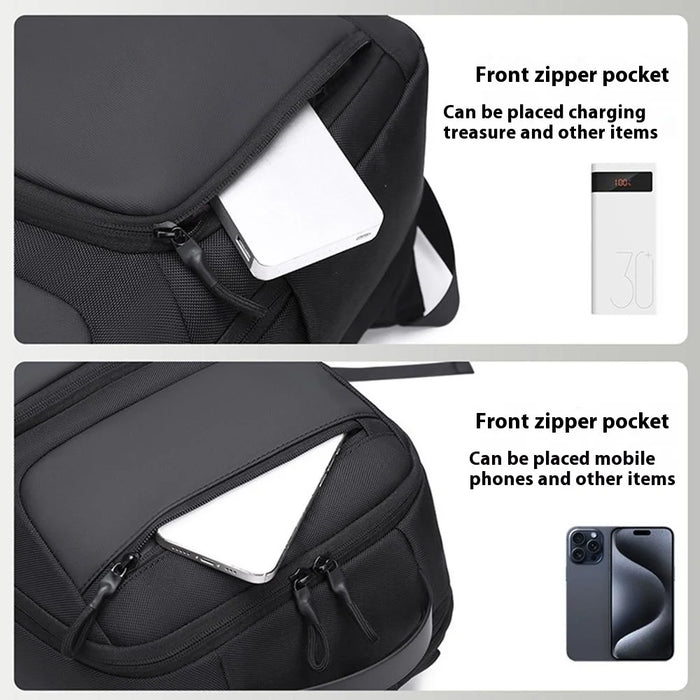 B725 Oxford Fabric Waterproof Travel Laptop Shoulder Bag for 16 Inch Notebook Backpack for Business Men - Black - 4