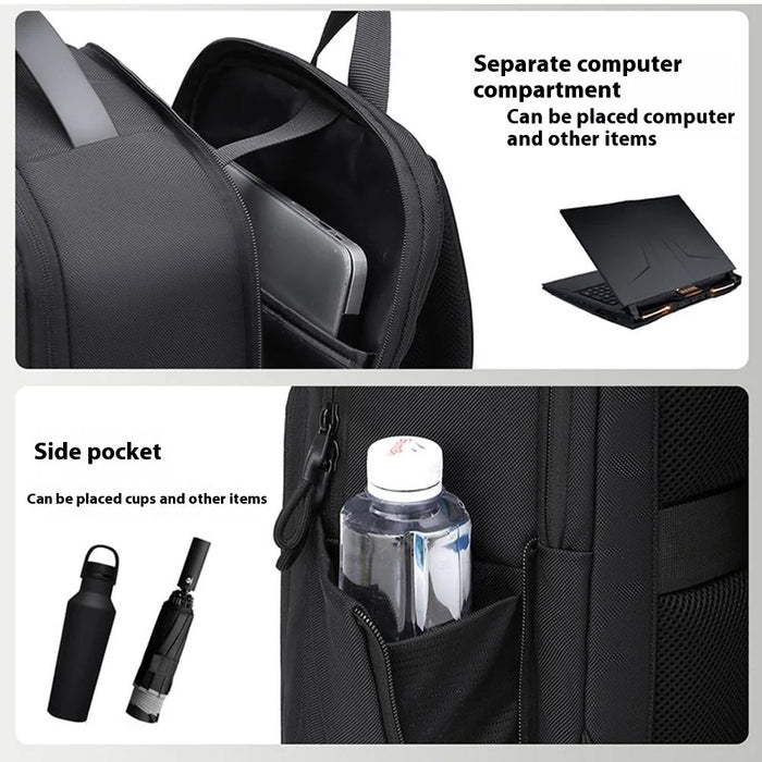 B725 Oxford Fabric Waterproof Travel Laptop Shoulder Bag for 16 Inch Notebook Backpack for Business Men - Black - 5
