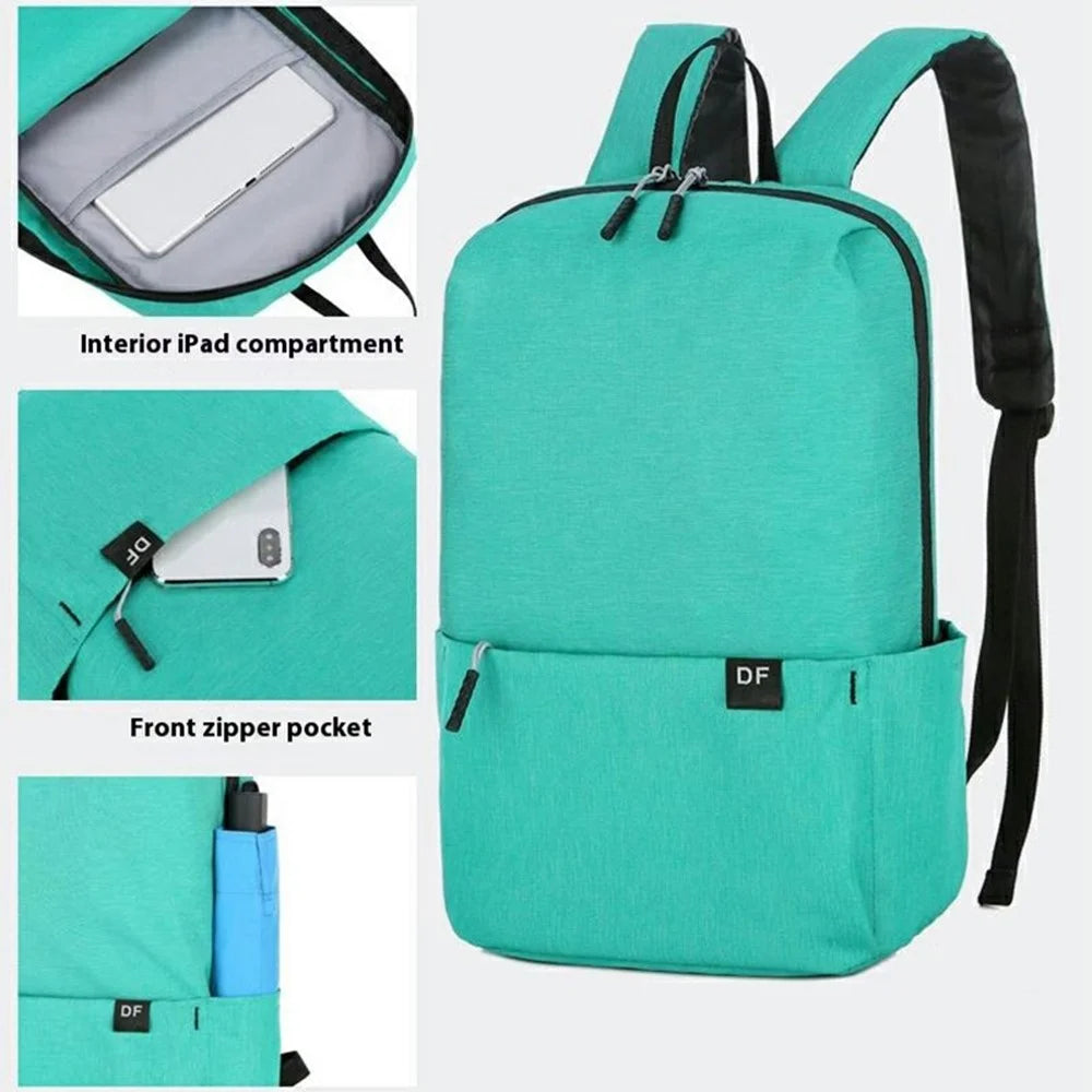 SOLDIER BLADE 8724 Stylish 19 Inch Dual Shoulder Bag Ultralight Waterproof Oxford Fabric Backpack - Blue - 2