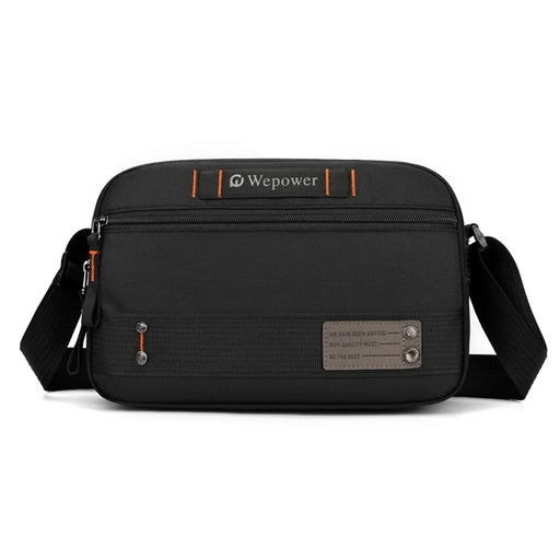 WEPOWER 8102 Men Crossbody Bag Multi Layer Waterproof Nylon Casual Travel Messenger Bag - Black - 2