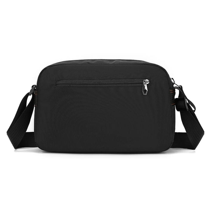 WEPOWER 8102 Men Crossbody Bag Multi Layer Waterproof Nylon Casual Travel Messenger Bag - Black - 3