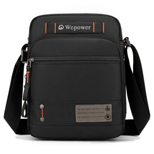 WEPOWER 8101 Men Single Shoulder Crossbody Bag Multi-Layer Waterproof Casual Travel Satchel - Black - 1