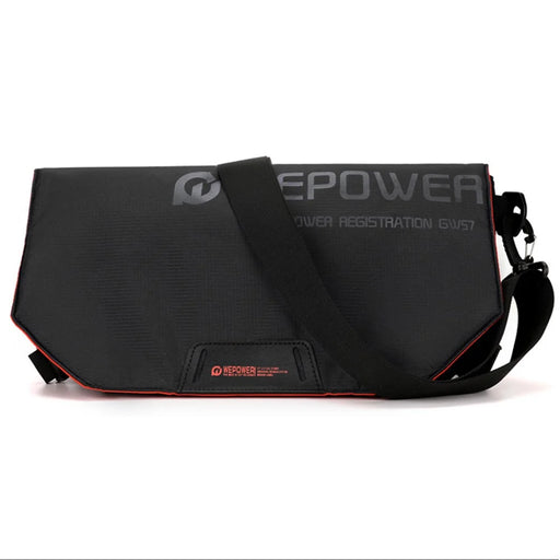 WEPOWER 2308 Casual Flap Cover Crossbody Pack for Men Waterproof Nylon Large Capacity Messenger Bag - Black - 1