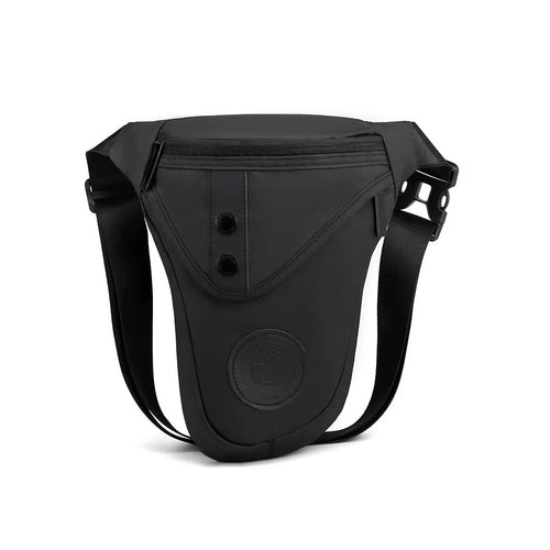HAOSHUAI 391 Outdoor Cycling Drop Leg Bag Casual Crossbody Chest Bag Nylon Waist Pack - Black - 1