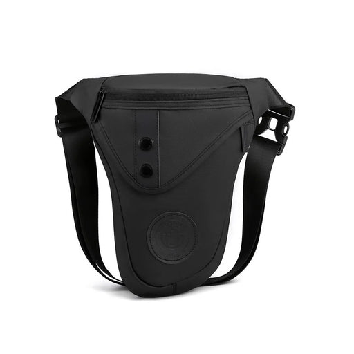 HAOSHUAI 391 Outdoor Cycling Drop Leg Bag Casual Crossbody Chest Bag Nylon Waist Pack - Black - 1