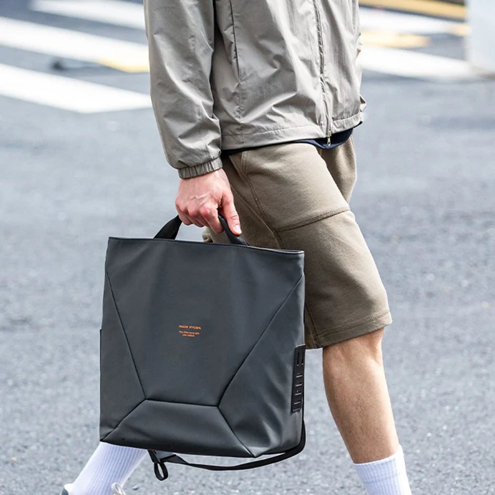 MARK RYDEN MR255 For Men Large Capacity Briefcase Waterproof Oxford Fabric Business Handbag Messenger Bag - Grey - 2