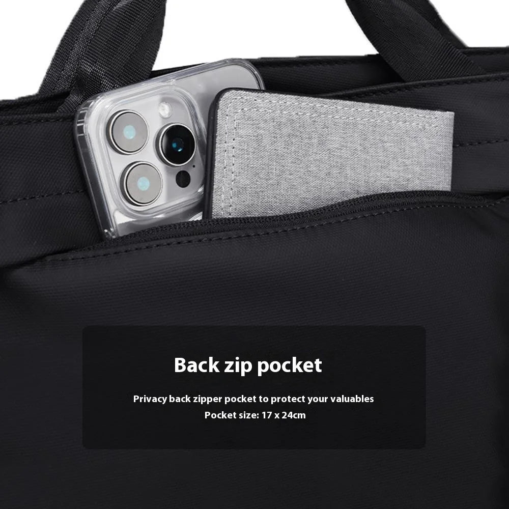 MARK RYDEN MR255 For Men Large Capacity Briefcase Waterproof Oxford Fabric Business Handbag Messenger Bag - Grey - 4