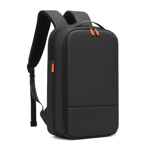 6643 16 Inch Laptop Backpack Expandable Travel Shoulder Bag with USB + Type C Charging Ports - Black - 1
