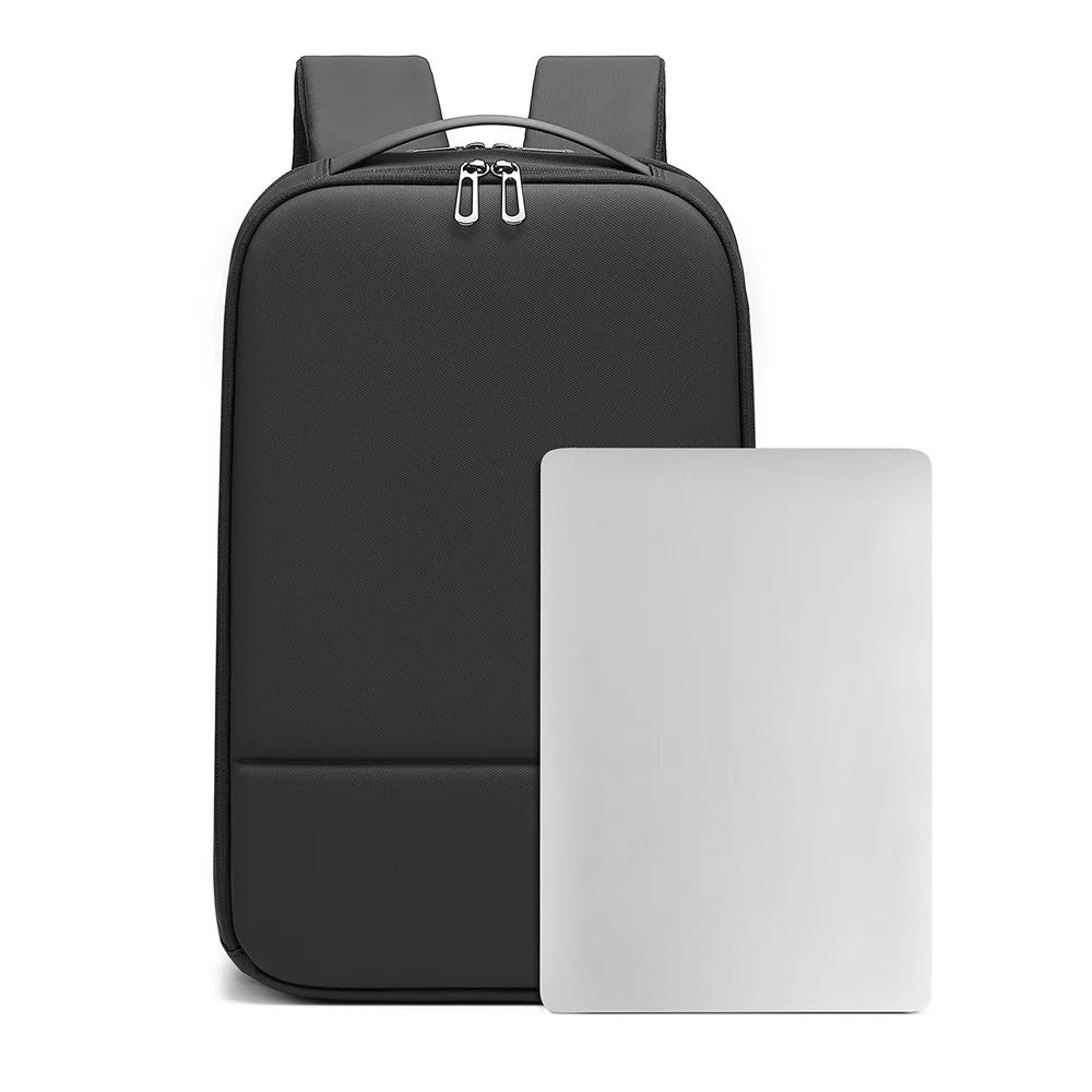 6643 16 Inch Laptop Backpack Expandable Travel Shoulder Bag with USB + Type C Charging Ports - Black - 2