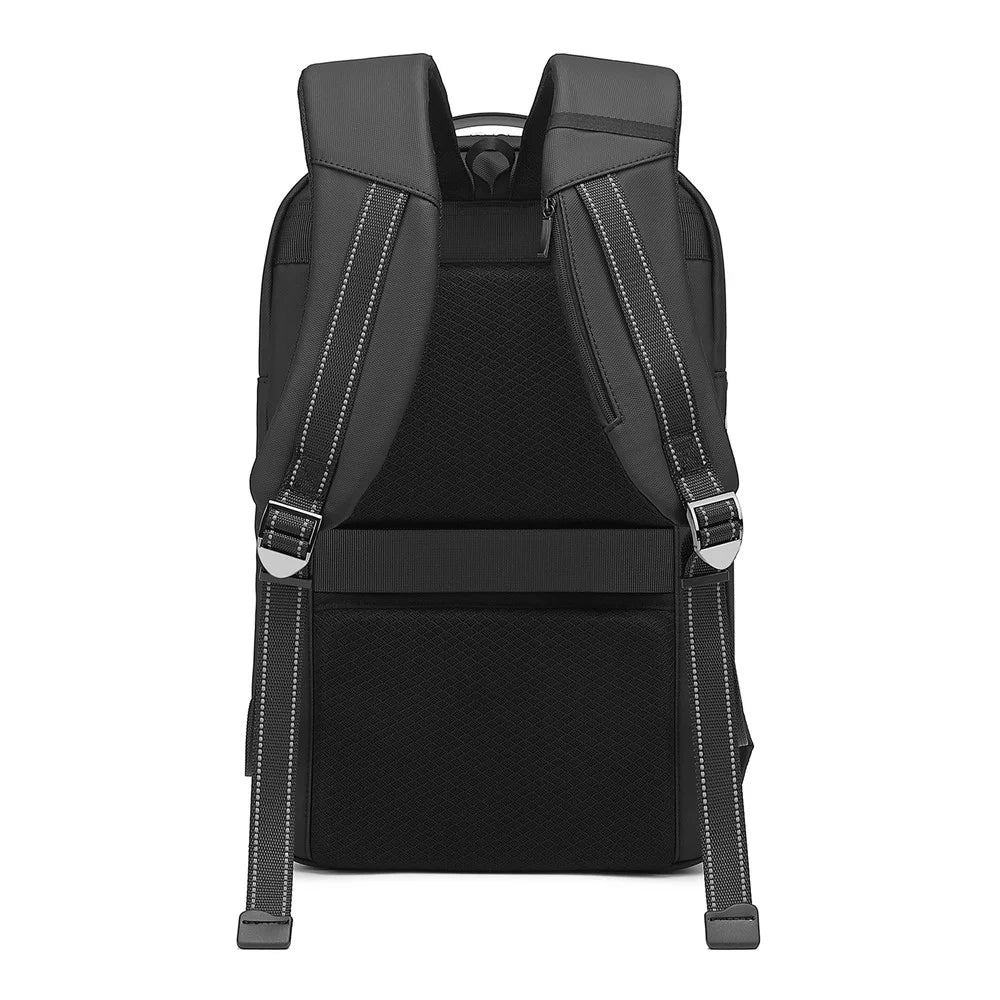 6643 16 Inch Laptop Backpack Expandable Travel Shoulder Bag with USB + Type C Charging Ports - Black - 4