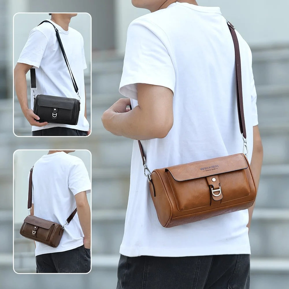 WEIXIER D895 Fashion Crossbody Bag for Men Shoulder Sling Pack Casual Daypack - Brown - 3