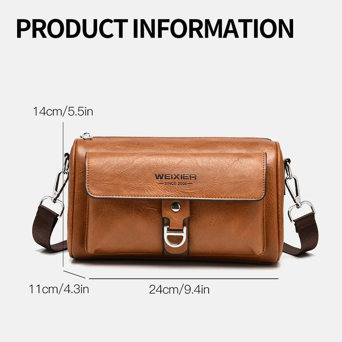 WEIXIER D895 Fashion Crossbody Bag for Men Shoulder Sling Pack Casual Daypack - Brown - 6