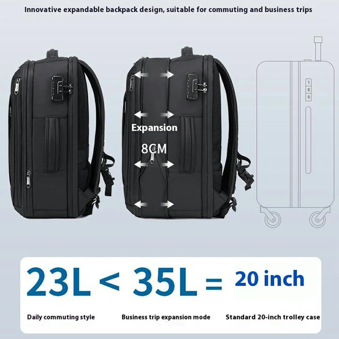 COOLBELL CB-8310 Students Travel Backpack Large Capacity Anti Theft Expandable Laptop Bag - 4