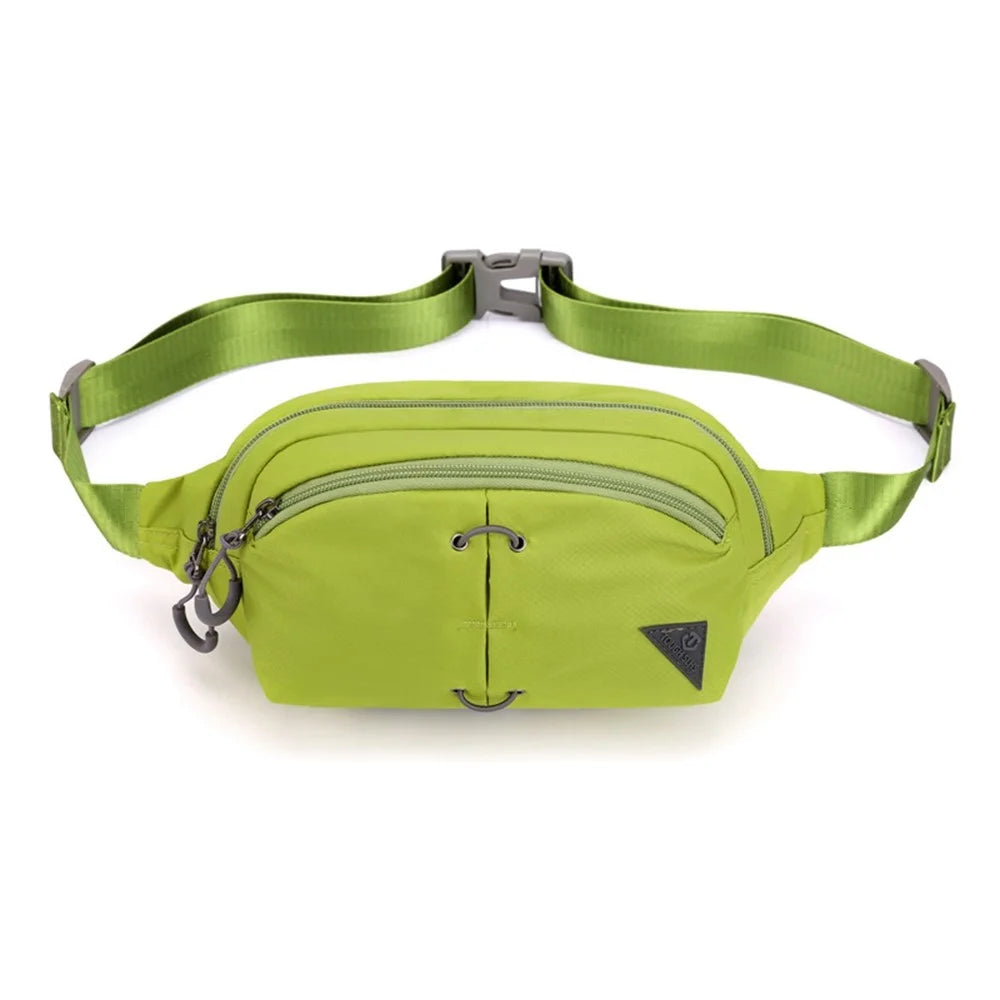 TOUGH SLHS Outdoor Sports Waist Bag Waterproof Nylon Chest Crossbody Bag Cycling Fanny Pack - Green - 1