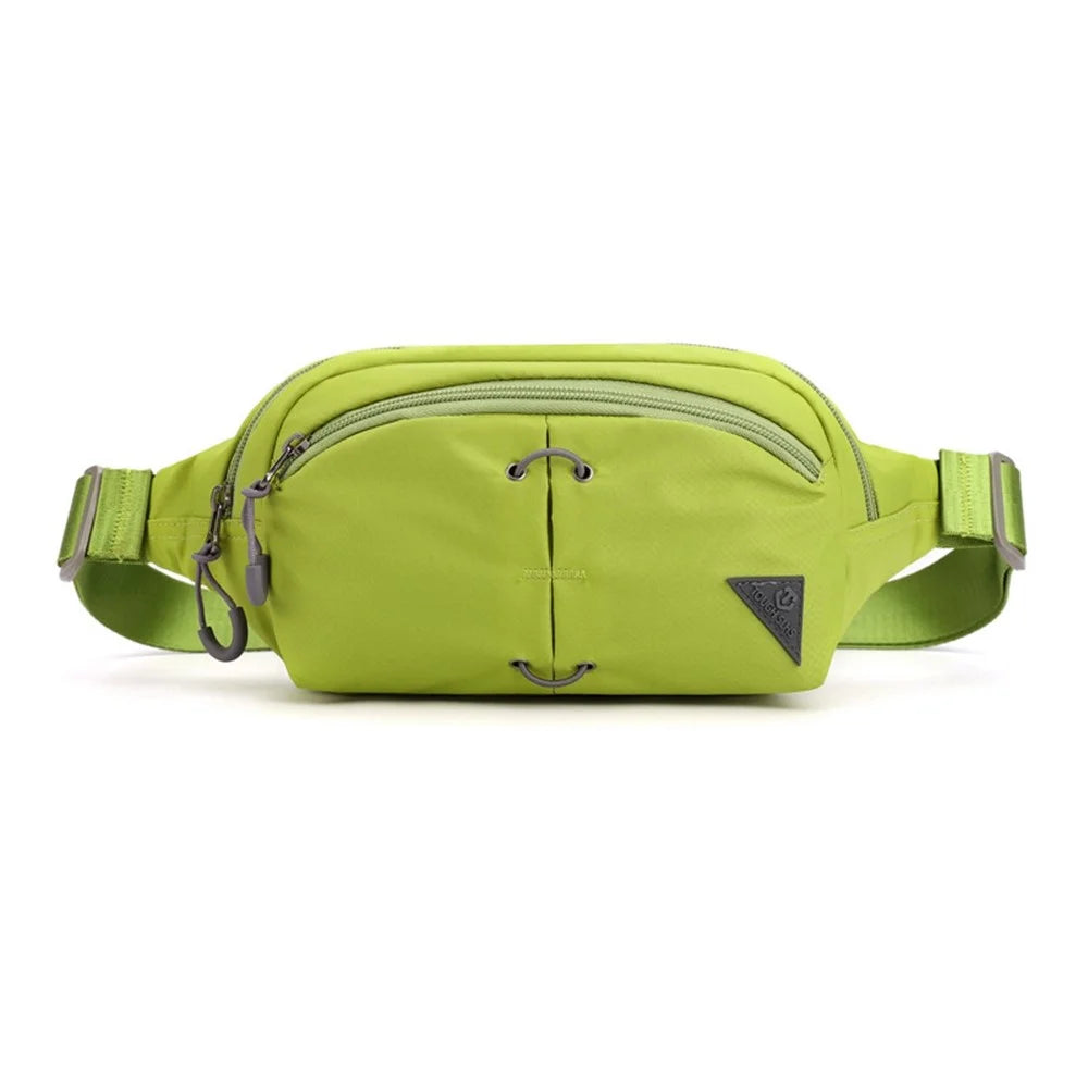 TOUGH SLHS Outdoor Sports Waist Bag Waterproof Nylon Chest Crossbody Bag Cycling Fanny Pack - Green - 2