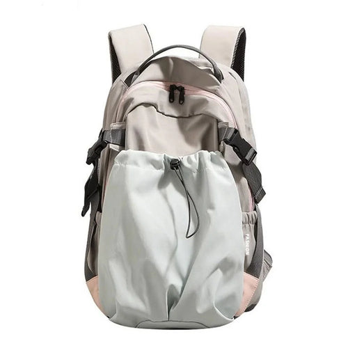 Fashion Nylon Backpack Large Capacity Lightweight Daypack for Short Trips / Travel - Khaki - 1