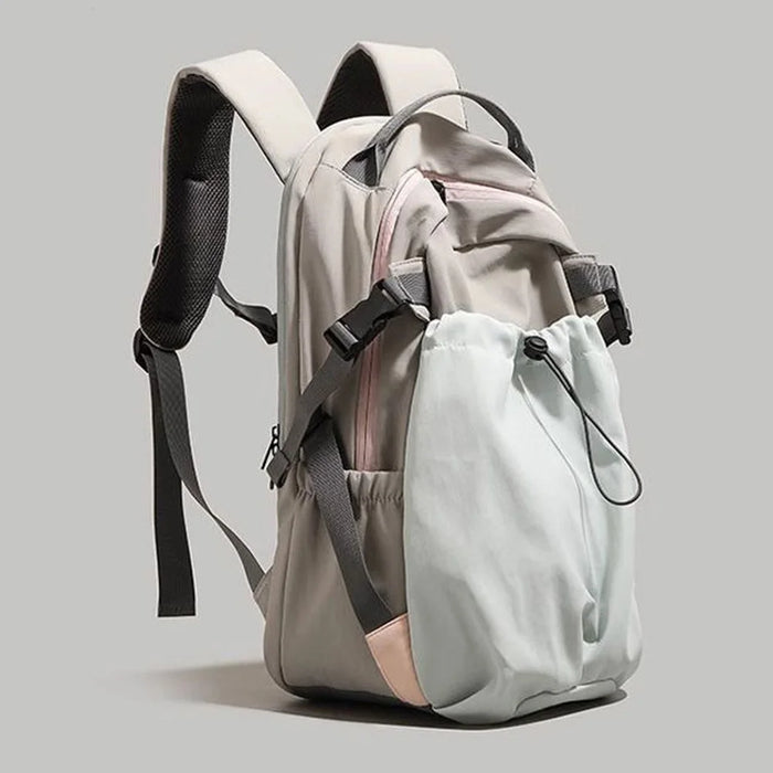 Fashion Nylon Backpack Large Capacity Lightweight Daypack for Short Trips / Travel - Khaki - 5