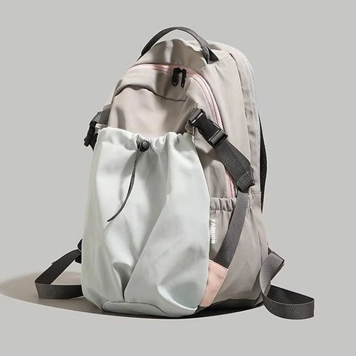 Fashion Nylon Backpack Large Capacity Lightweight Daypack for Short Trips / Travel - Khaki - 6