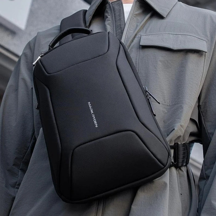 MARK RYDEN MR707 Men Chest Bag Waterproof Oxford Fabric RFID Blocking Anti Theft Crossbody Bag - Black - 2