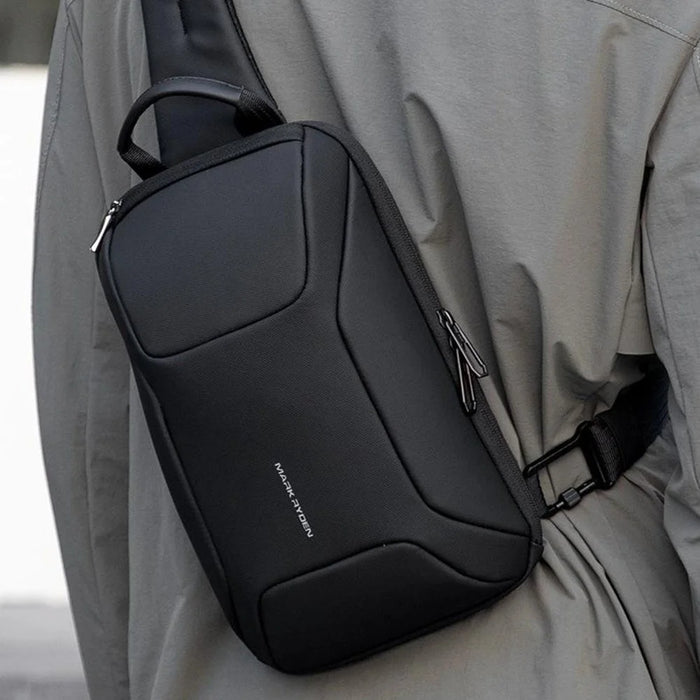 MARK RYDEN MR707 Men Chest Bag Waterproof Oxford Fabric RFID Blocking Anti Theft Crossbody Bag - Black - 3
