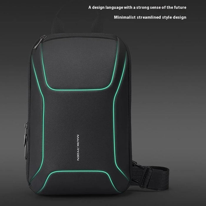 MARK RYDEN MR707 Men Chest Bag Waterproof Oxford Fabric RFID Blocking Anti Theft Crossbody Bag - Black - 5