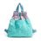 NL1595  Casual Nylon Double Shoulder Bag Color Block Tote Backpack with Hidden Magnetic Closure - Light Purple Splicing - 1