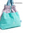 NL1595  Casual Nylon Double Shoulder Bag Color Block Tote Backpack with Hidden Magnetic Closure - Light Purple Splicing - 2