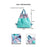 NL1595  Casual Nylon Double Shoulder Bag Color Block Tote Backpack with Hidden Magnetic Closure - Light Purple Splicing - 5
