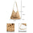Hollow Woven Tote Bag Women Large Capacity Single Shoulder Handbag for Beach Travel - White - 6