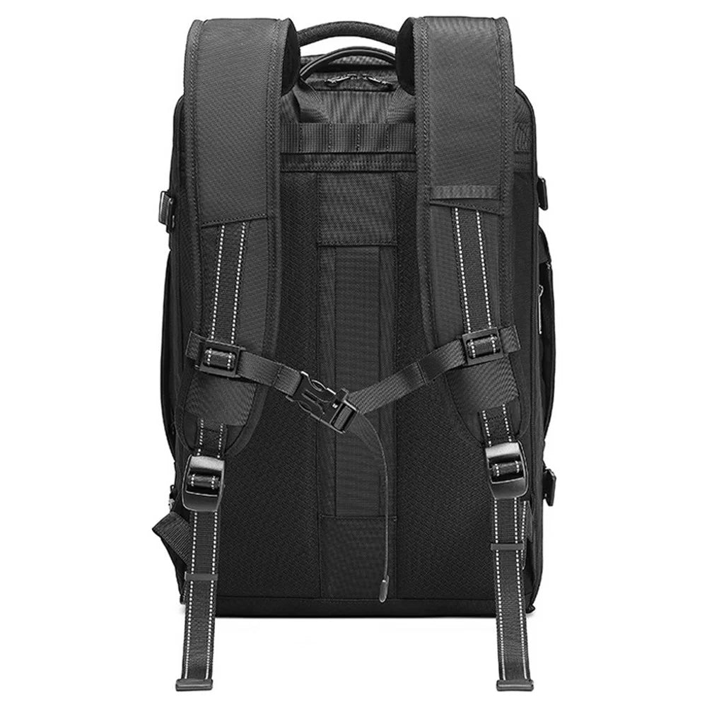 EURCOOL 693CC Expandable Business Travel Backpack Waterproof Nylon Large Capacity 17 Inch Laptop Bag - 2
