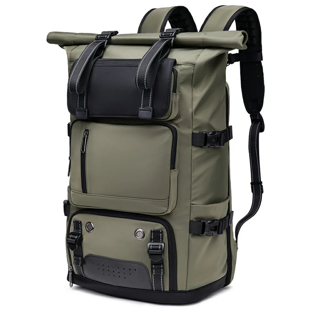 EURCOOL 639 Oxford Cloth Travel Backpack Men Large Capacity Business Casual 17 Inch Laptop Bag - 1