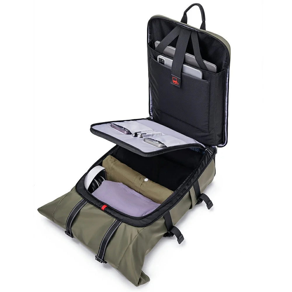 EURCOOL 639 Oxford Cloth Travel Backpack Men Large Capacity Business Casual 17 Inch Laptop Bag - 3