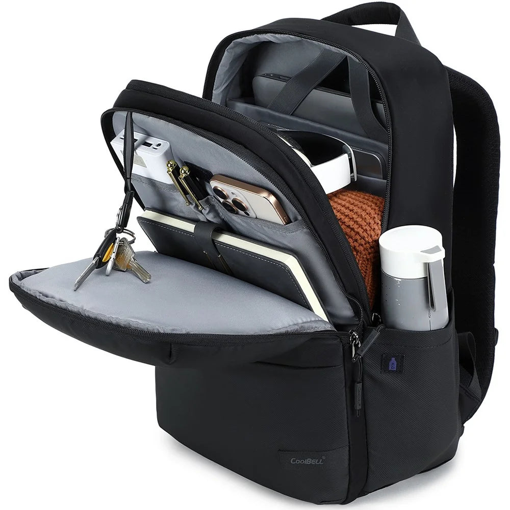 COOLBELL CB-8312 19L Travel Double Shoulder Bag Waterproof Backpack for 15.6 Inch Laptop - Black - 5