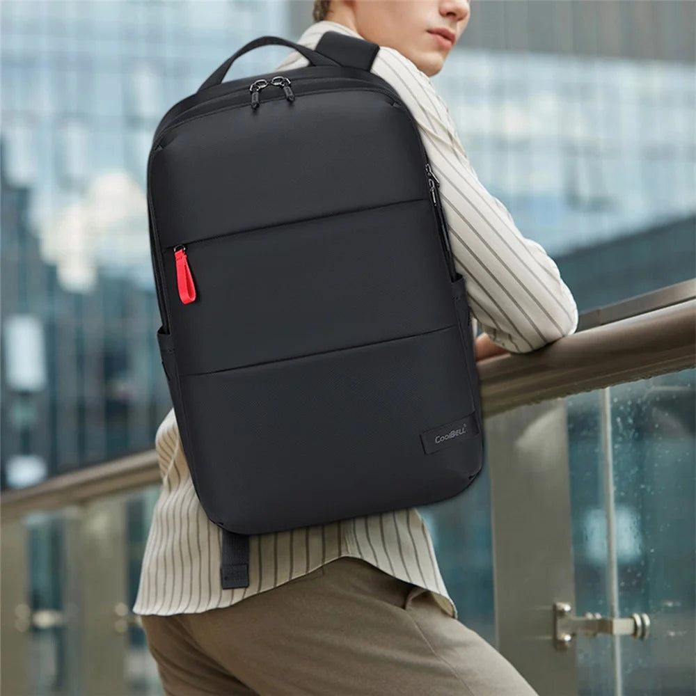 COOLBELL CB-8312 19L Travel Double Shoulder Bag Waterproof Backpack for 15.6 Inch Laptop - Black - 7
