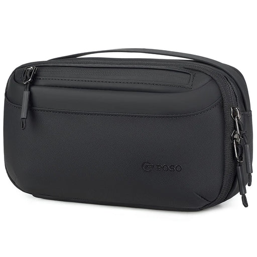 POSO PS-830 Digital Accessories Organizer Bag Men Polyester Waterproof Handbag Multi-Layer Cable Storage Pouch - Black - 1