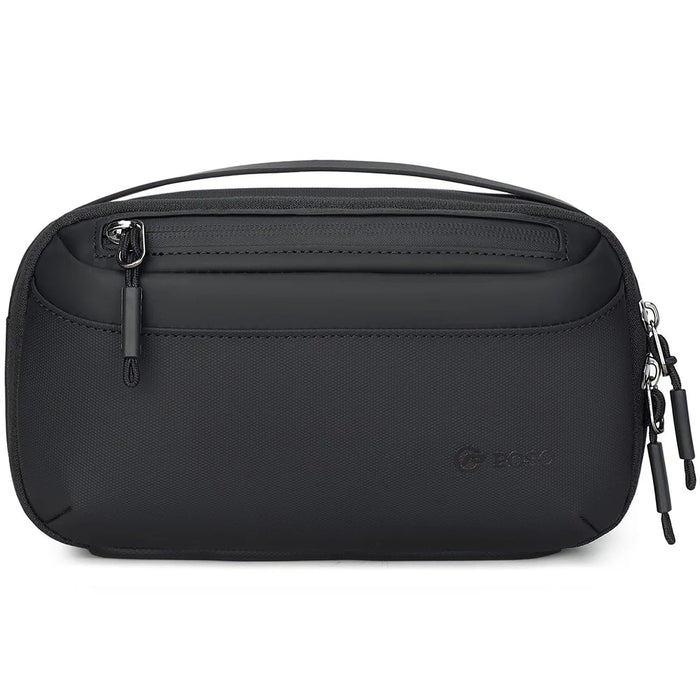 POSO PS-830 Digital Accessories Organizer Bag Men Polyester Waterproof Handbag Multi-Layer Cable Storage Pouch - Black - 2