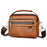 WEIXIER D891 Men Small Crossbody Bag Waist Pack Waterproof PU Leather Single Shoulder Bag - Light Brown - 1