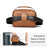 WEIXIER D891 Men Small Crossbody Bag Waist Pack Waterproof PU Leather Single Shoulder Bag - Light Brown - 6