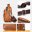 WEIXIER D891 Men Small Crossbody Bag Waist Pack Waterproof PU Leather Single Shoulder Bag - Light Brown - 7