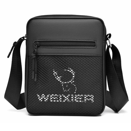 WEIXIER D838 Men Crossbody Bag Stylish Single Shoulder Bag Waterproof Messenger Bag - Black - 1