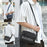 WEIXIER D839 Men Crossbody Bag for 7.9 Inch Tablet Waterproof PU Leather Casual Shoulder Bag - Black - 5