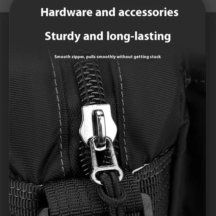 WEPOWER 3107 Letters Pattern Square Crossbody Bag Waterproof Nylon Single Shoulder Bag for Men - Black - 6
