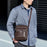 WEIXIER D836 For Men Crossbody Messenger Bag Waterproof PU Leather Shoulder Bag with Tote Handle - Brown - 2