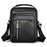 WEIXIER D844 Leather Messenger Bag Sling Crossbody Shoulder Pouch for Men Travel Work - Black - 1