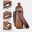 WEIXIER D845 Men Messenger Bag Vintage PU Leather Crossbody Shoulder Pouch - Black - 5