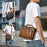 WEIXIER D845 Men Messenger Bag Vintage PU Leather Crossbody Shoulder Pouch - Black - 7