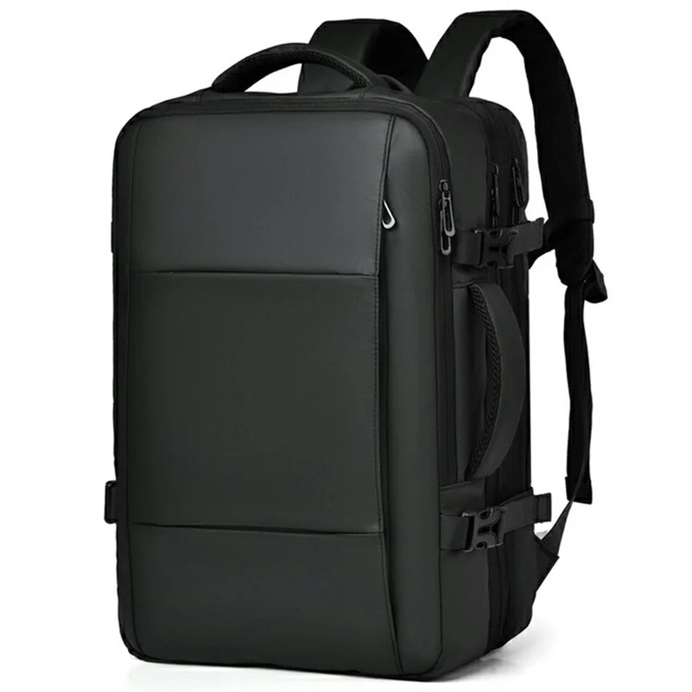 WEIXIER B703 For Men Expandable Backpack Waterproof Travel Laptop Bag Outdoor Business Daypack - Black - 1